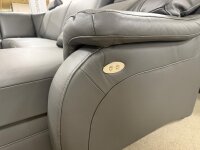 Wohnlandschaft Tavira Leder anthrazit 239x336x165-200 cm