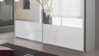 Schwebetürenschrank QUADRA in weiß Glas Spiegel 271x210