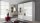 Schwebetürenschrank QUADRA in weiß Glas Spiegel 271x210