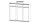 Schwebetürenschrank QUADRA in weiß Glas Spiegel 271x210