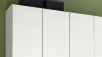 Kleiderschrank weiß Schrank 6-trg. Drehtürenschrank Alabama Aluoptik 271 cm