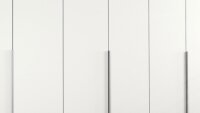 Kleiderschrank weiß Schrank 6-trg. Drehtürenschrank Alabama Aluoptik 271 cm