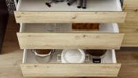 Küchenzeile TANN Küche Chromix Anthrazit Artisan Eiche