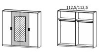 Drehtürenschrank BORNEO in Eiche Artisan abs....