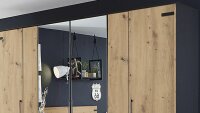 Kleiderschrank NEVADA Eiche Artisan grau metallic 226 cm