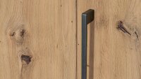 Kleiderschrank NEVADA Eiche Artisan grau metallic 226 cm
