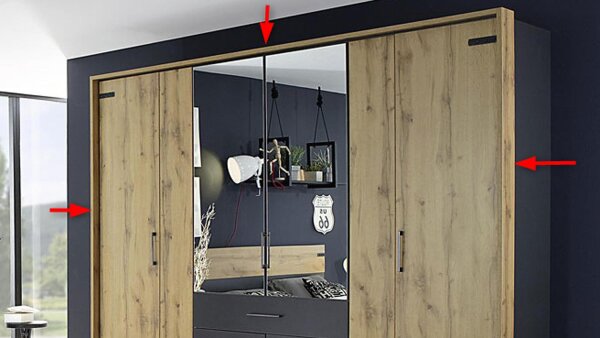 Passepartout NEVADA Eiche Artisan für Schrank 226 cm