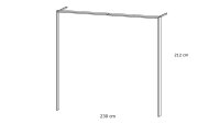 Passepartout NEVADA Eiche Artisan für Schrank 226 cm
