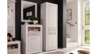 Hochschrank JAMBO Weißeiche Sandeiche Schrank 65 cm