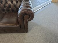 Sofa Chesterfield 2-Sitzer Leder braun 156 cm