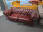 Sofa Chesterfield 3-Sitzer Leder rot 198 cm