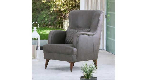 Sessel MIKADO Polstersessel Fernsehsessel in grau 85 cm