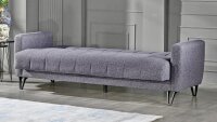 2-Sitzer Sofa BOLERNO Bettfunktion Bettkasten grau 146x85