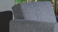 Polstergarnitur BOLERNO, 3-teilig, grau, inklusive Kissen, mit Bettfunktion und Bettkasten