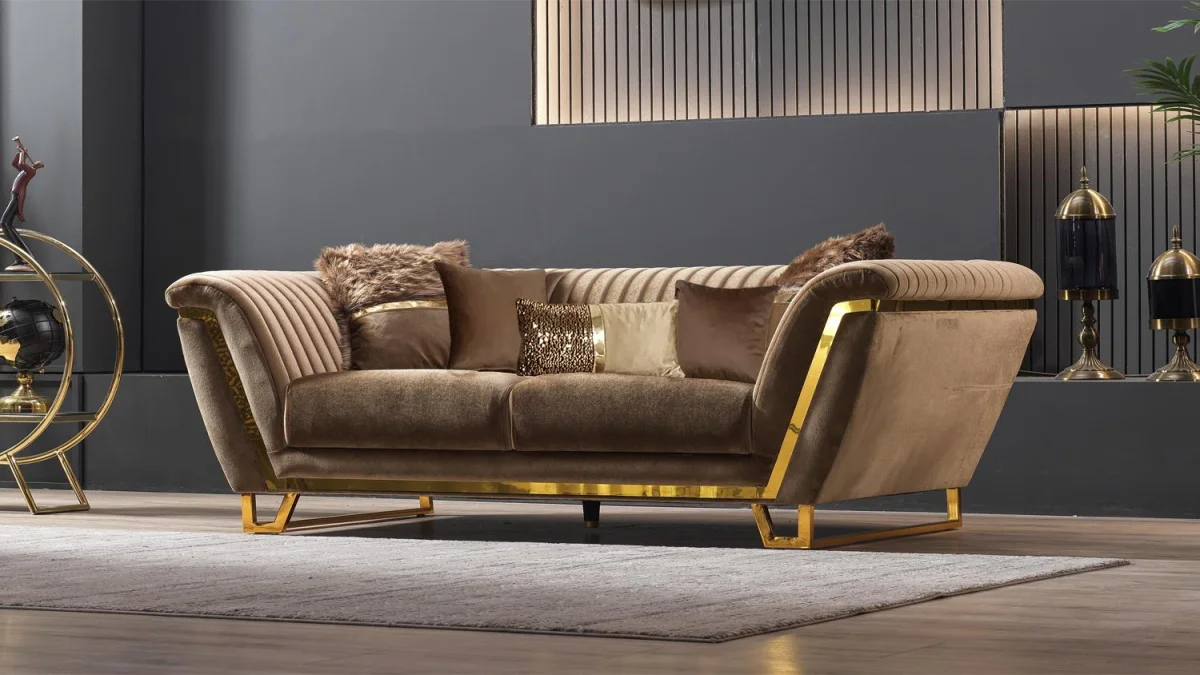 Sofa in Trendfarbe